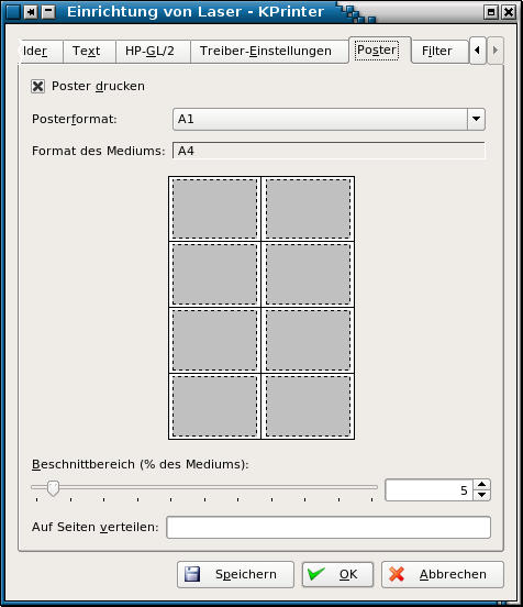 kprinter poster settings