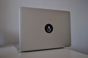 Macbook with Tux sticker
