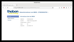 Conexa Web-Interface Seite 1