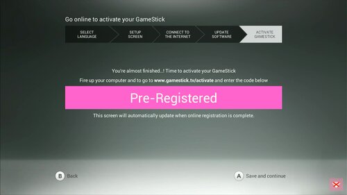 PlayJam GameStick OOBE Registration