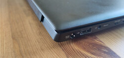 Screen displaced, from the side