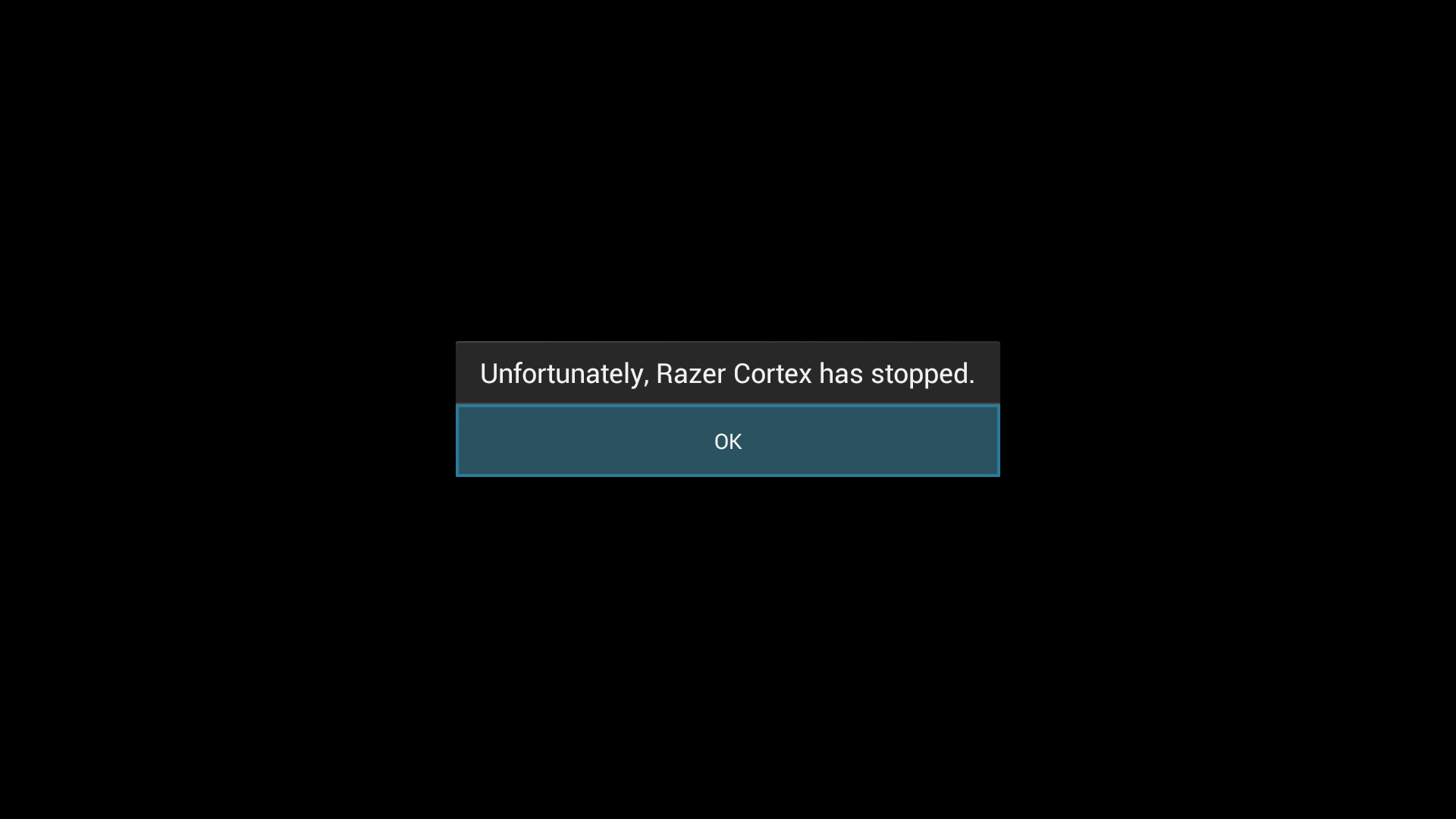 Unfortunately, Razer Cortex has stopped.