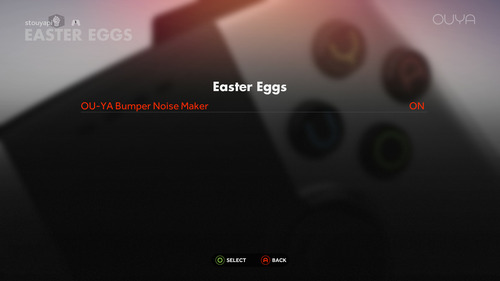OUYA easter eggs activation menu